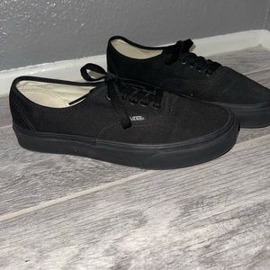 All Black lace up vans